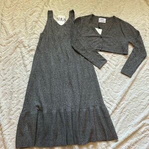 NWT Zara Sweater Dress and Crop Cardigan